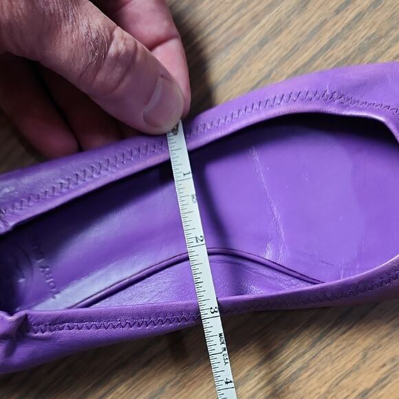 Tory Burch Violet Flats with Gold Emblem - Picture 8 of 9